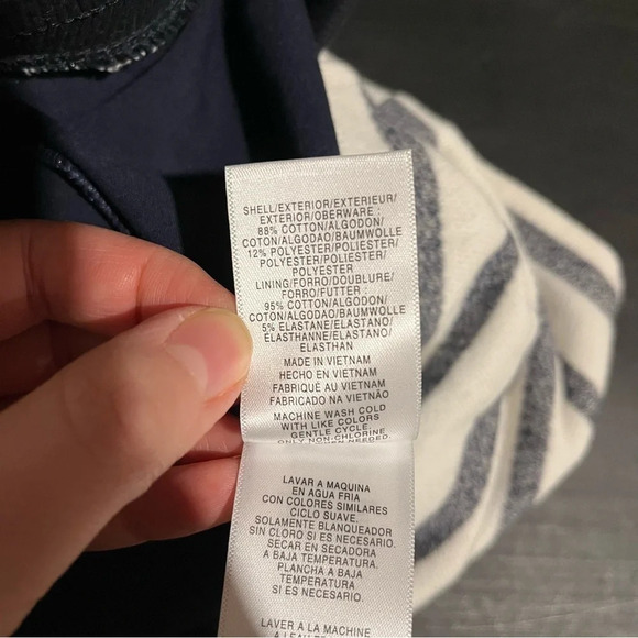 Jones New York Skort Womens M Drawstring Waist Striped Mini Skirt Shorts Pocket - Picture 6 of 8